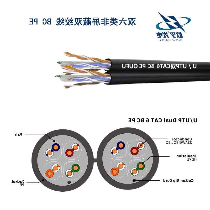 儋州市U/UTP6类双4对非屏蔽室外电缆(23AWG)