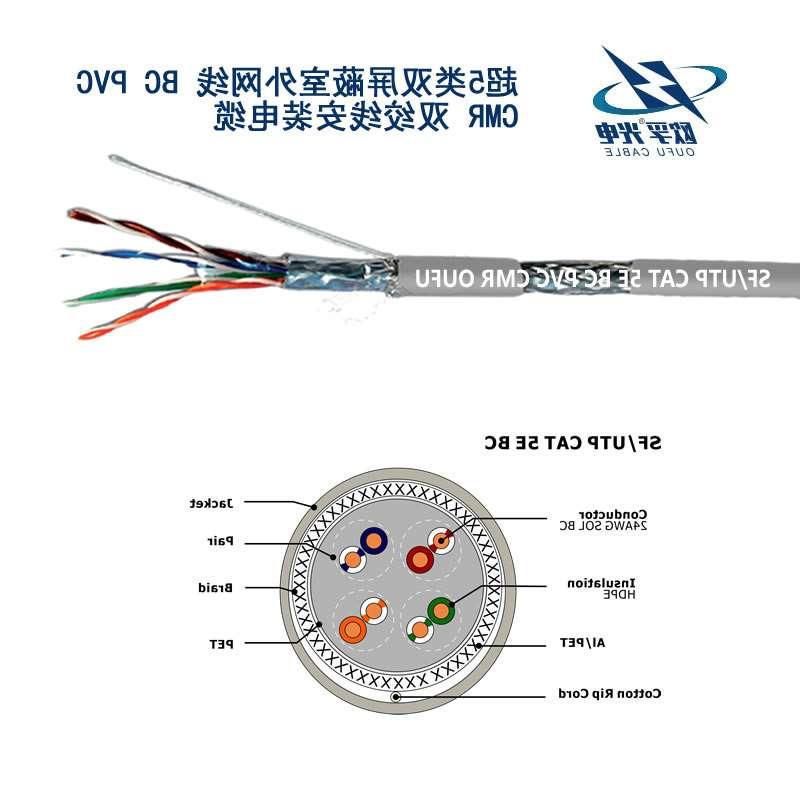 大连市SF / UTP CAT 5E BC PVC CMR双绞线安装电缆