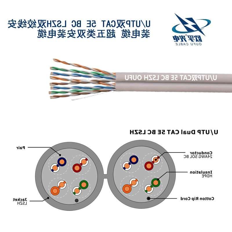 深圳市U/UTP超五类双4对非屏蔽电缆(24AWG)
